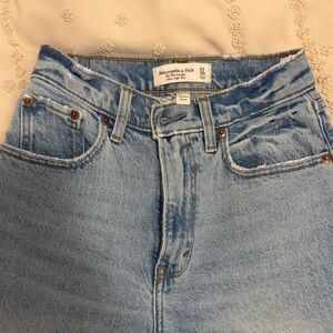 Abercrombie & Fitch Women's Light Blue High Rise Jeans
